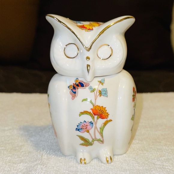 VINTAGE /unknown maker Other - VTG Porcelain Hand-painted Owl 🦉Trinket box
